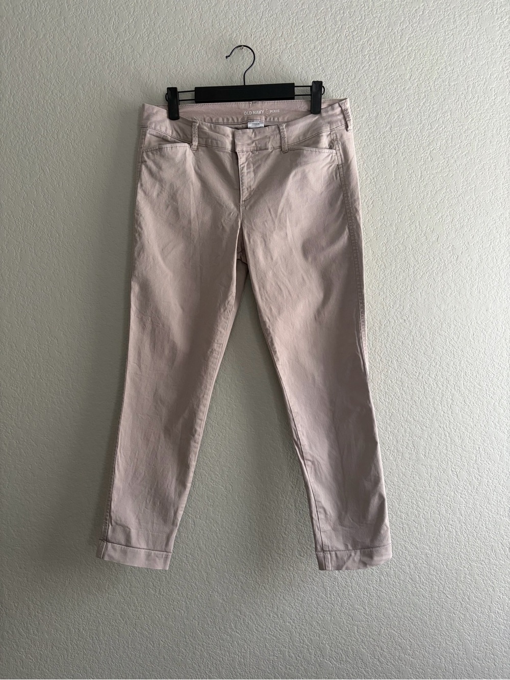 Beige Ankle Crop Office Pants